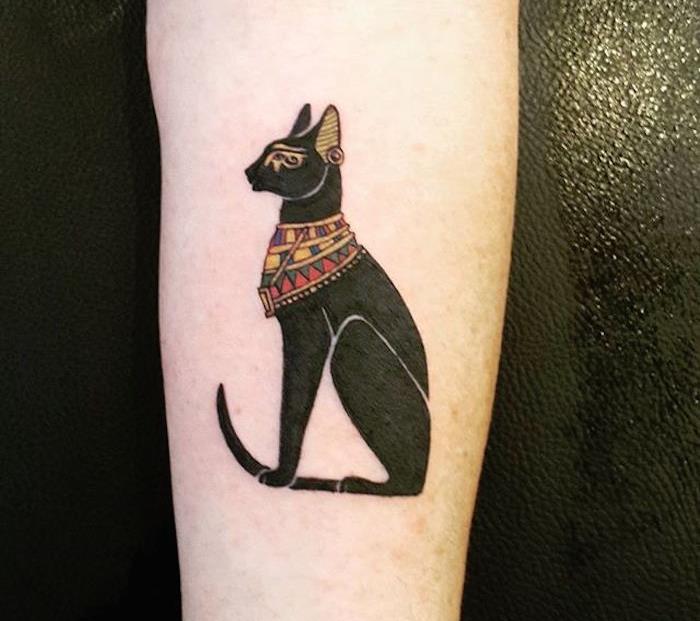 egyptisk tatuering symbol för katten gud egypten sfinxen