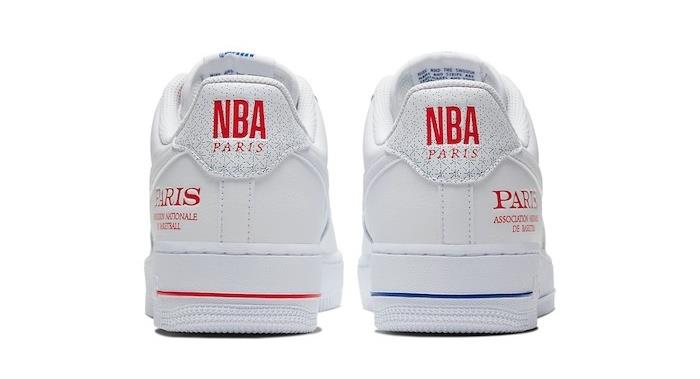 Limitovaný pár parížskej hry Air Force 1 NBA pri príležitosti zápasu NBA v aréne Accorhôtel 24. januára 2020