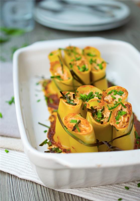 vegetariánske valentínske menu pre dvoch, rýchly a ľahký recept na paccheri s ricottou a pečenými paradajkami